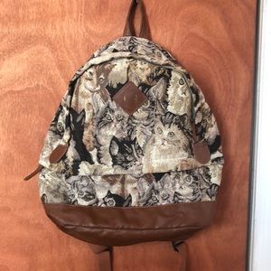Urban Outfitters Mini Backpack (Cat Patterned)